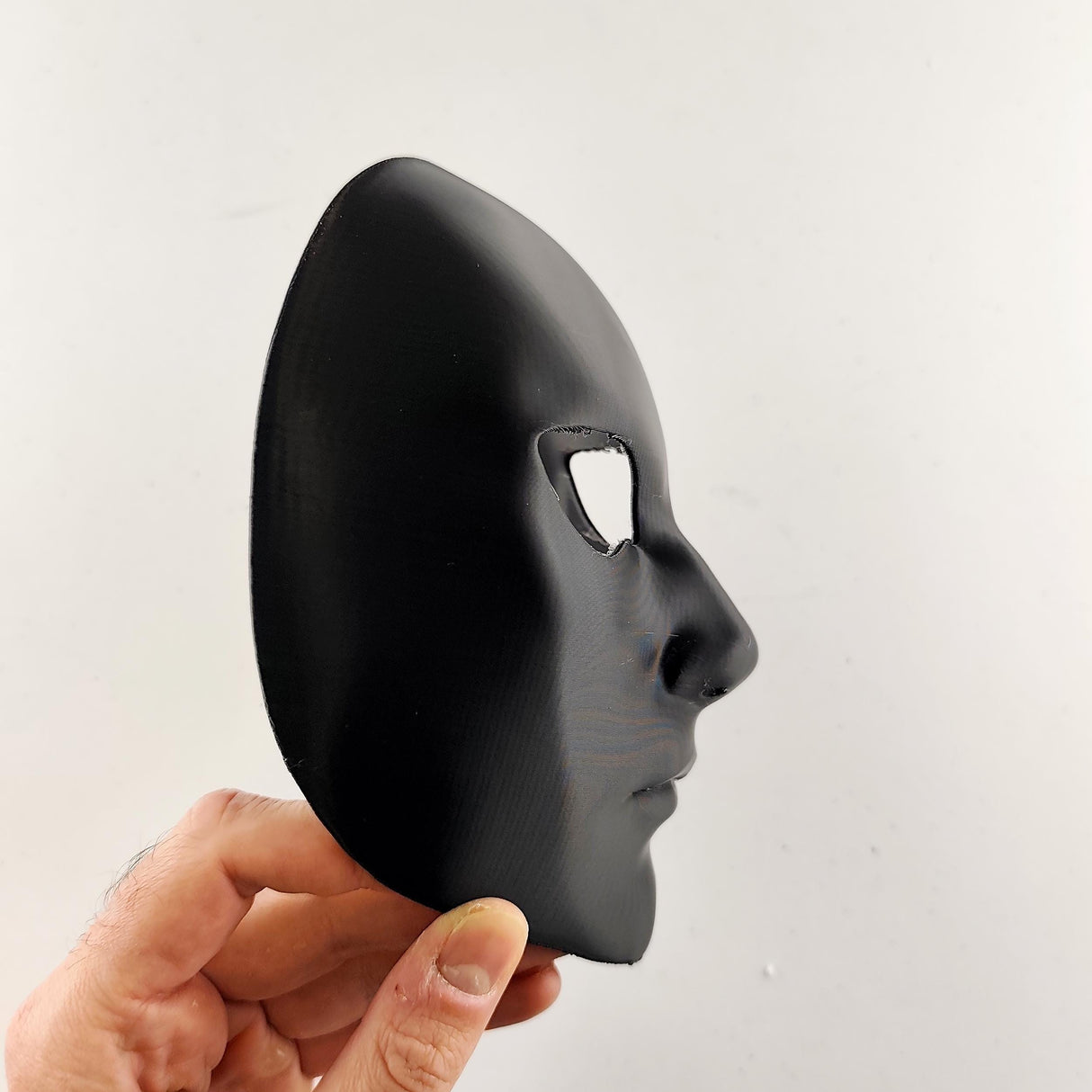 Anonymous Cosplay Mask | Stealth Assassin Sci-Fi Villain Mask | Halloween Costume Gothic Horror Mask 3D Printed Faceless Phantom Horror Mask