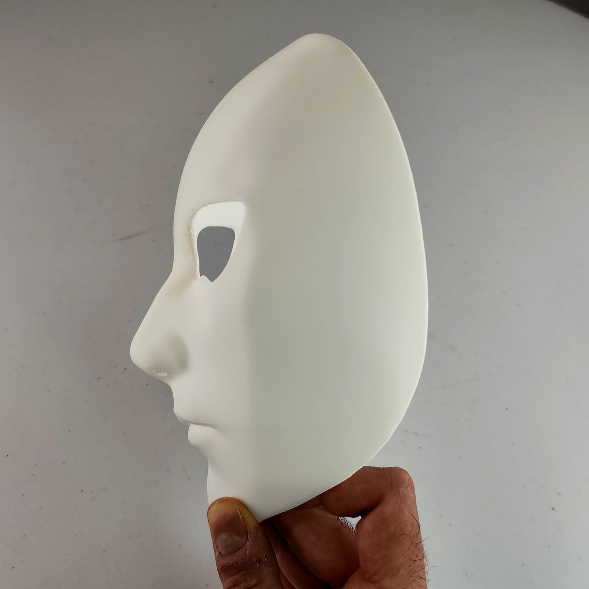 Anonymous Cosplay Mask | Stealth Assassin Sci-Fi Villain Mask | Halloween Costume Gothic Horror Mask 3D Printed Faceless Phantom Horror Mask