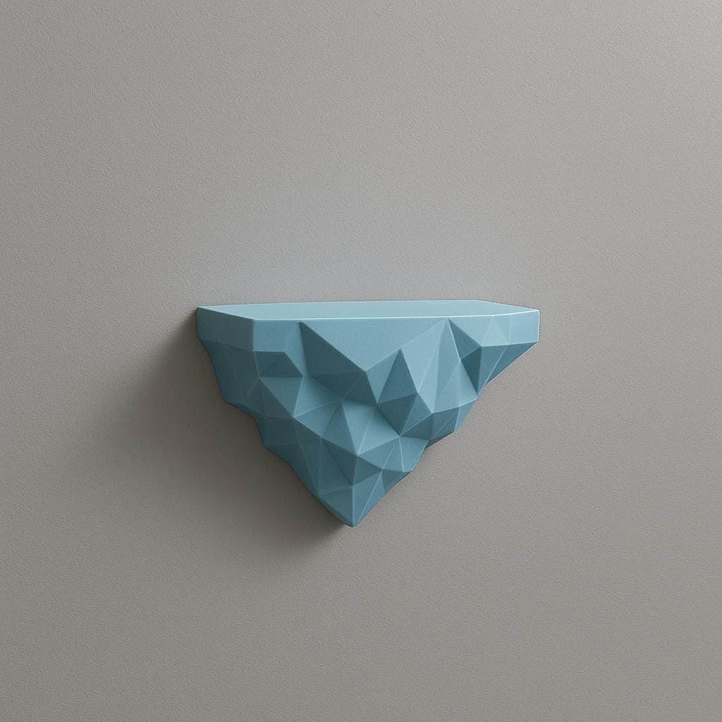 Geometric Wall Shelf | 3D Printed Floating Shelf | Modern Polygon Decor