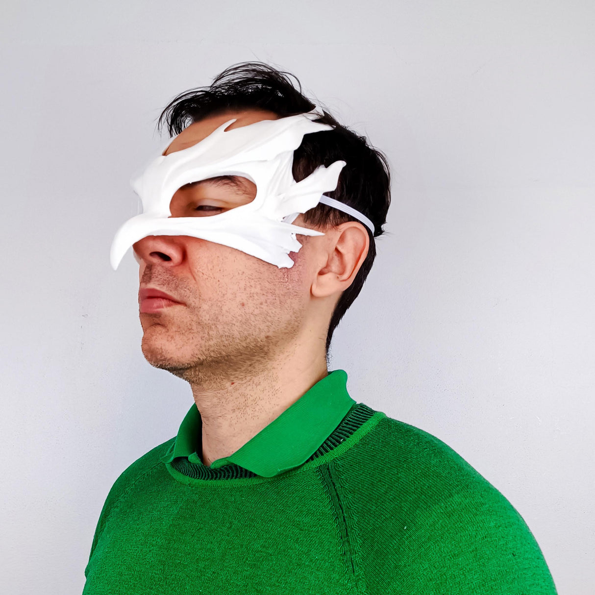 3D Printed Bird Mask | Fantasy Masquerade Elegant Plague Doctor Mask | Mystic Raven Mask