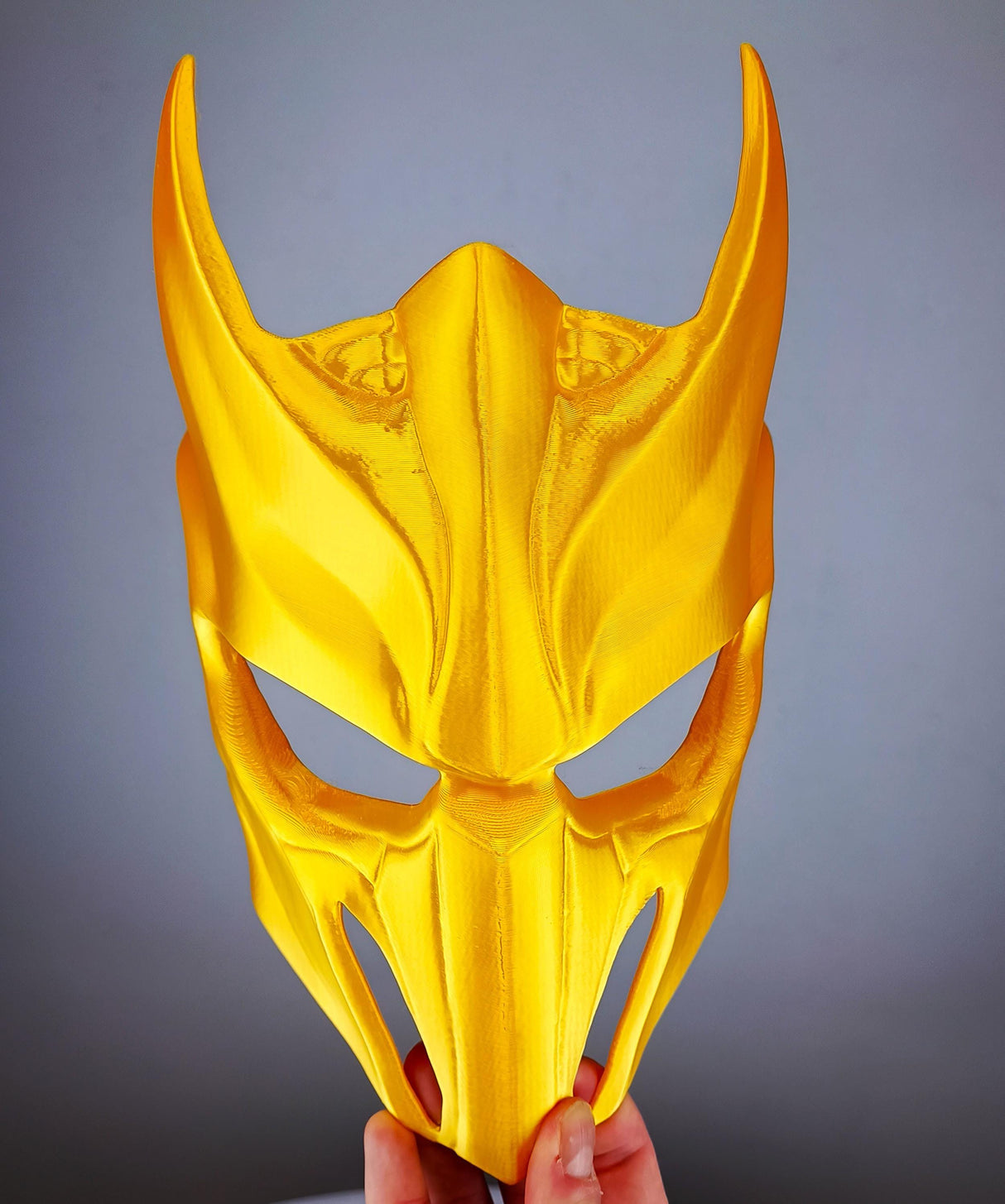 Warrior Samurai Demon Mask | 3D Printed Fantasy Battle Cosplay Armor Mask | Mythical Medieval Knight Mask | Halloween Futuristic Mask