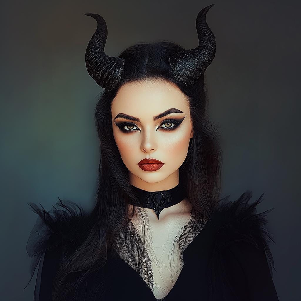 Gothic Demon Horns | 3D Printed Costume Horns | Cosplay Headpiece | Halloween Horns | Fantasy Cosplay Accessories | Black Devil Horn