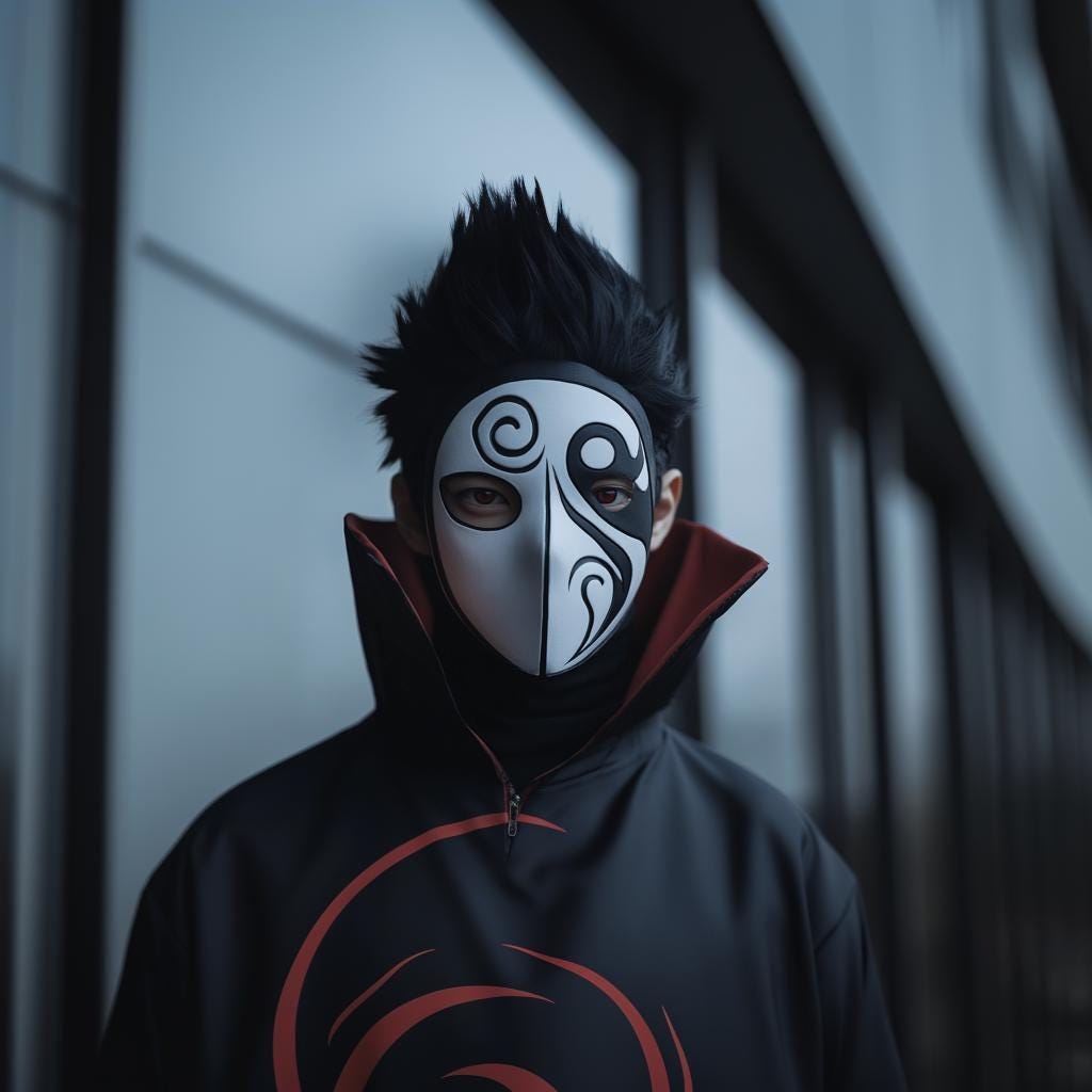Anime Inspired Cosplay Mask | Swirl Design Fantasy Costume Masks | Conventions Photoshoots Halloween, Roleplay