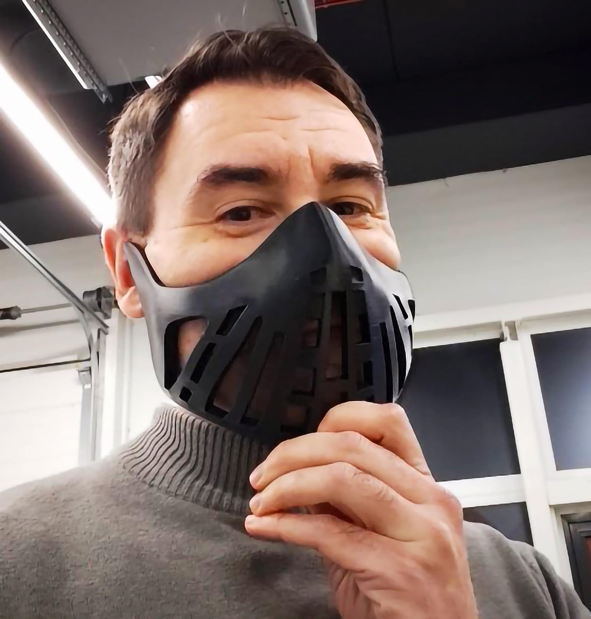 Futuristic Warrior Face Mask | Black 3D Printed Helmet | Cosplay Mask for Men