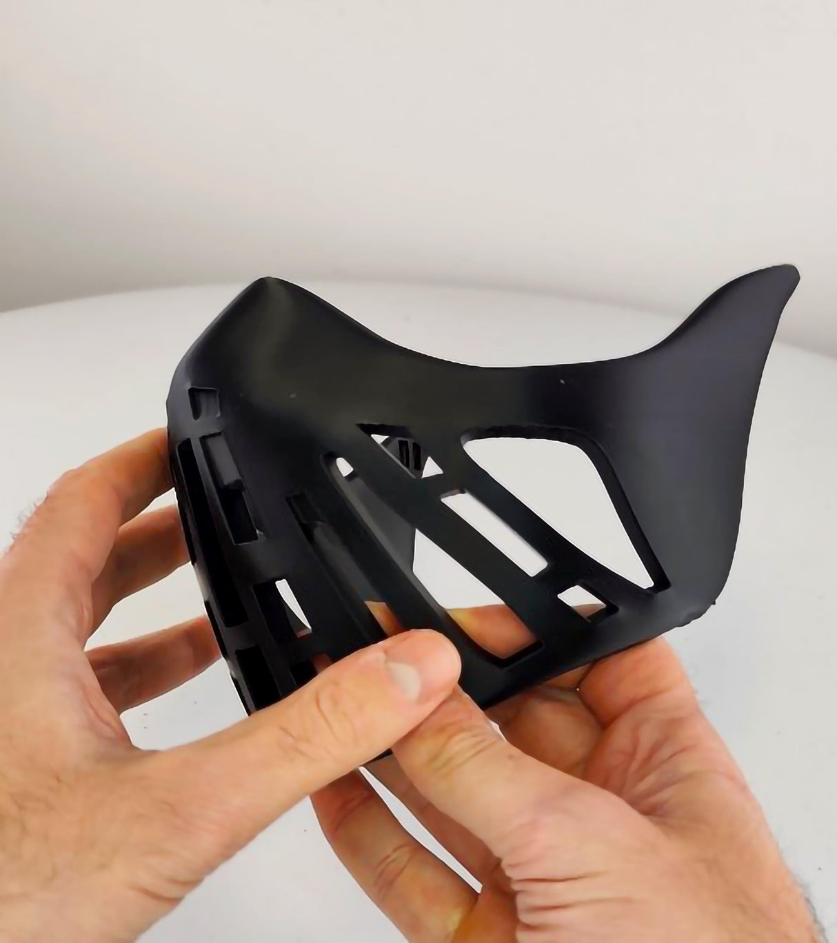 Futuristic Warrior Face Mask | Black 3D Printed Helmet | Cosplay Mask for Men | Tactical Sci-Fi Mask | LARP Armor | Halloween Costume Masks