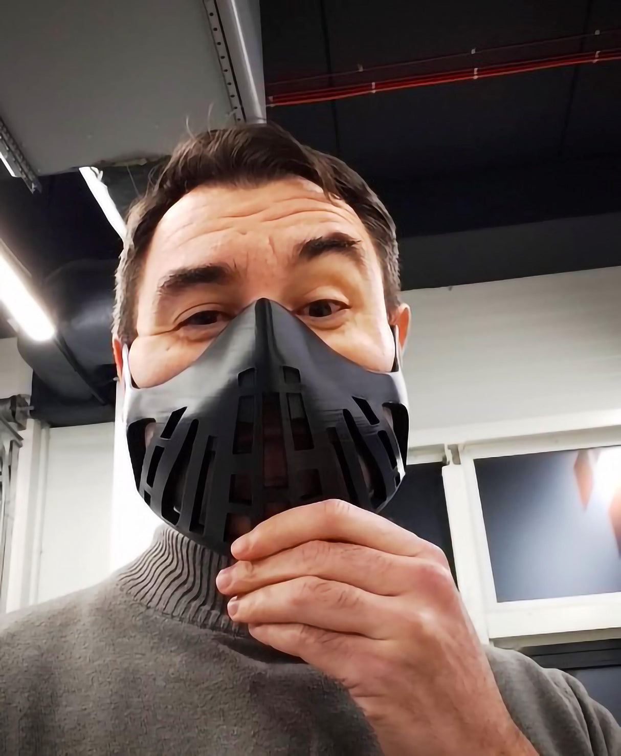 Futuristic Warrior Face Mask | Black 3D Printed Helmet | Cosplay Mask for Men