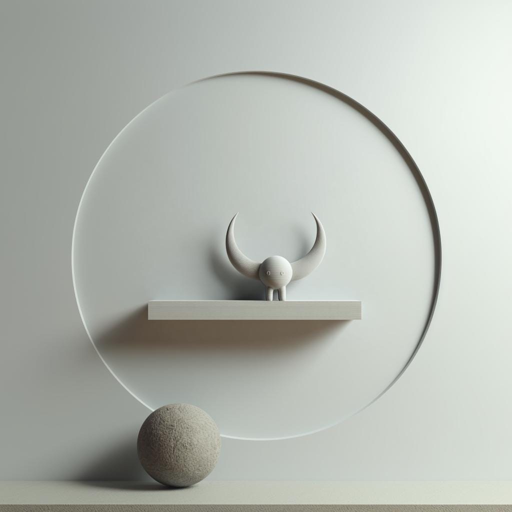 3D Printed Horned Creature Shelf | Minimal Fantasy Floating Ledge Display | Cute Modern Room Decor Accent for Bedroom Gaming Setup Office