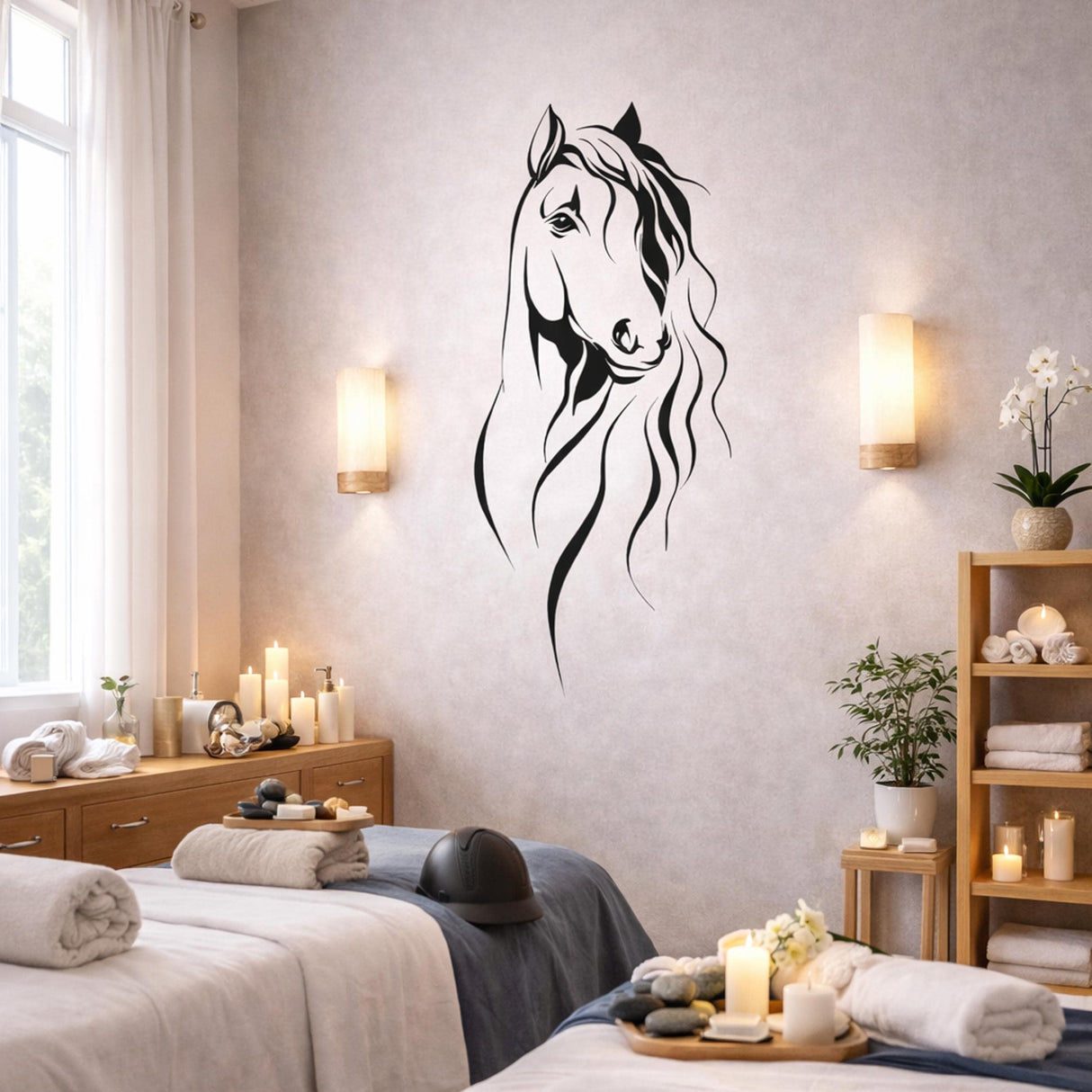 Minimalist Horse Decal | Equestrian Line Art | Modern Farmhouse Decor | Horse Silhouette Sticker | Minimalist Animal Wall Art | Horse Head