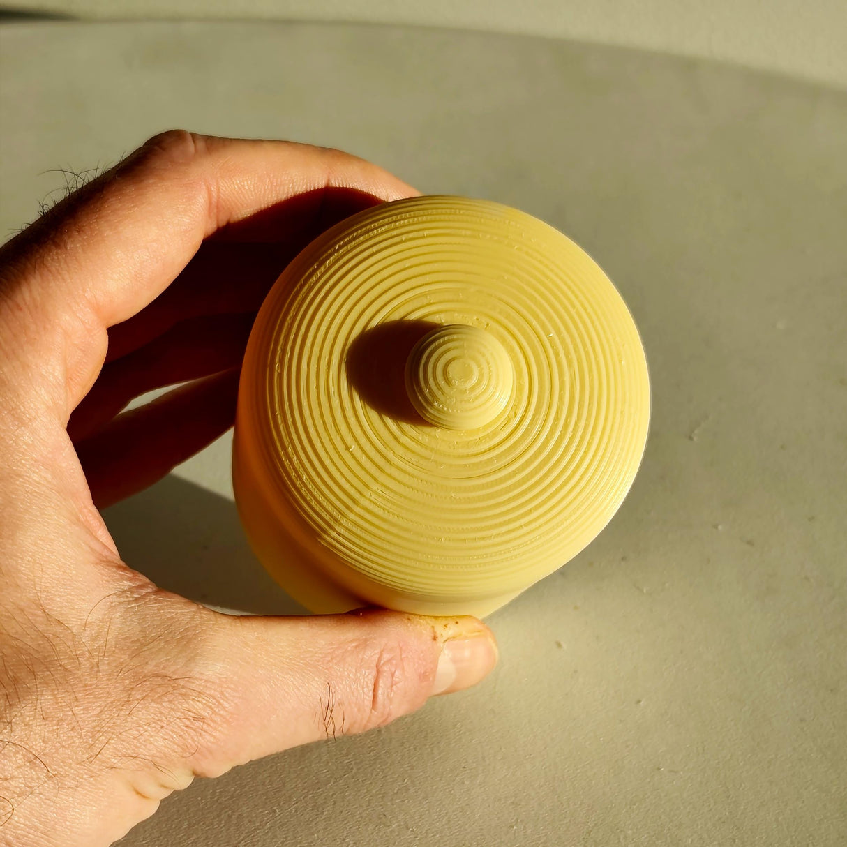 3D Printed Minimalist Pet Cremation Urn with Paw Print | Modern 3D Printed Memorial Urn for Pets | Simple Neutral Remembrance Decor