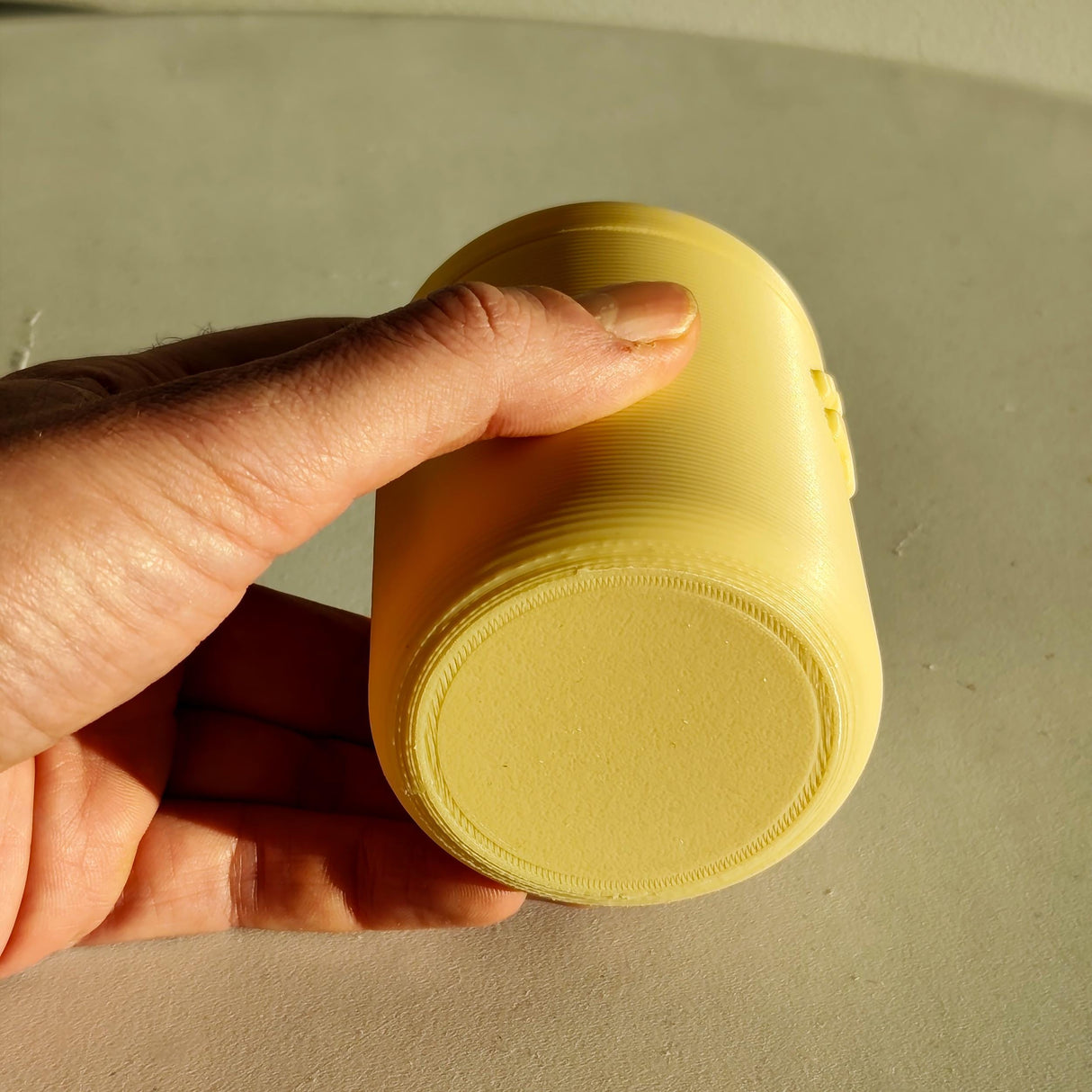 3D Printed Minimalist Pet Cremation Urn with Paw Print | Modern 3D Printed Memorial Urn for Pets | Simple Neutral Remembrance Decor