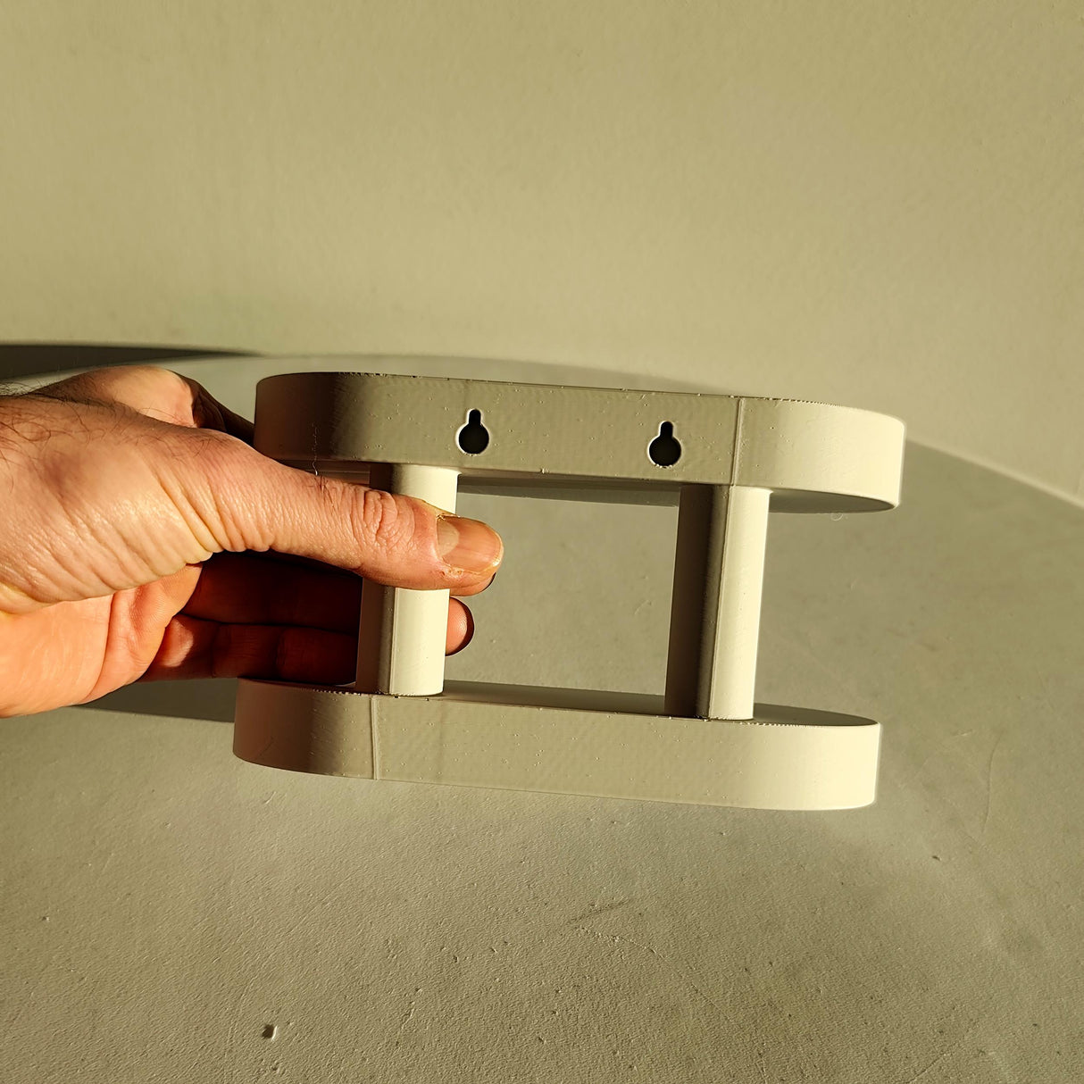 3D Printed Minimalist Wall Mounted Double Shelf | 3D Printed Modern Floating Wall Shelf |Sculptural Storage Shelf for Contemporary Interiors