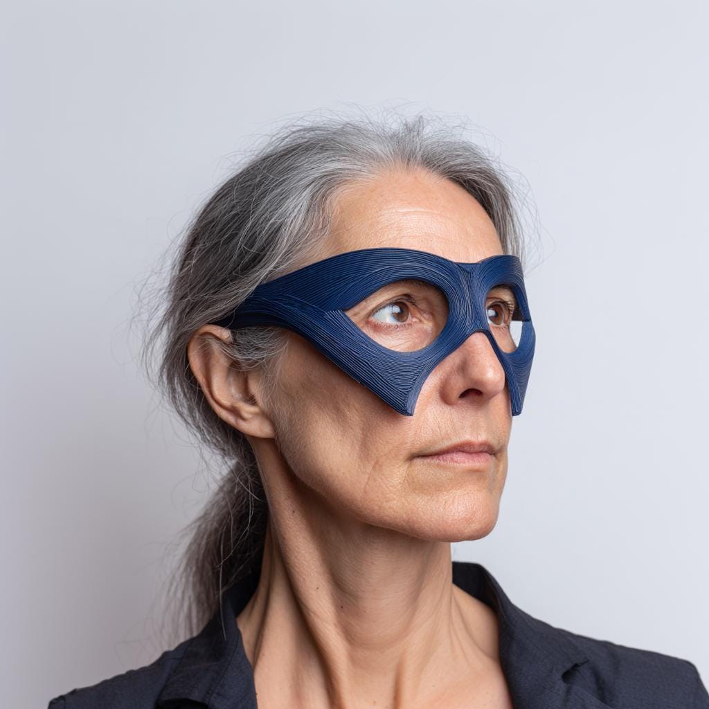 Avant Garde Mask Glasses | 3D Printed Futuristic Eye Mask for Cosplay | Minimal Superhero Visor, Festival Costume Wearable Art Prop Unisex