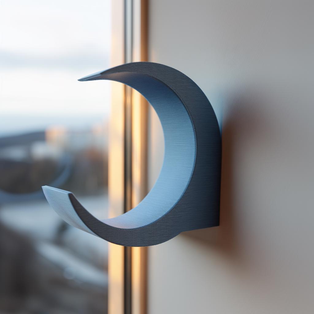 Crescent Moon Wall Shelf | 3D Printed Floating Lunar Display | Minimal Wall Decor for Crystals, Plants, Candles, Mini Figures Altar Entryway