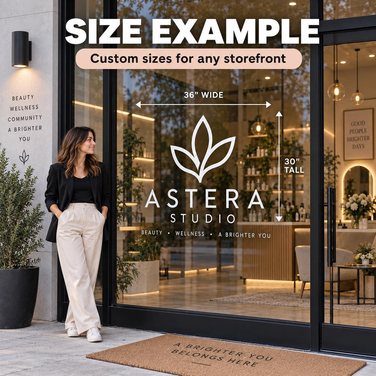 Custom Storefront Window Decal | Shop Logo & Retail Branding | Without Background | Printed Vinyl