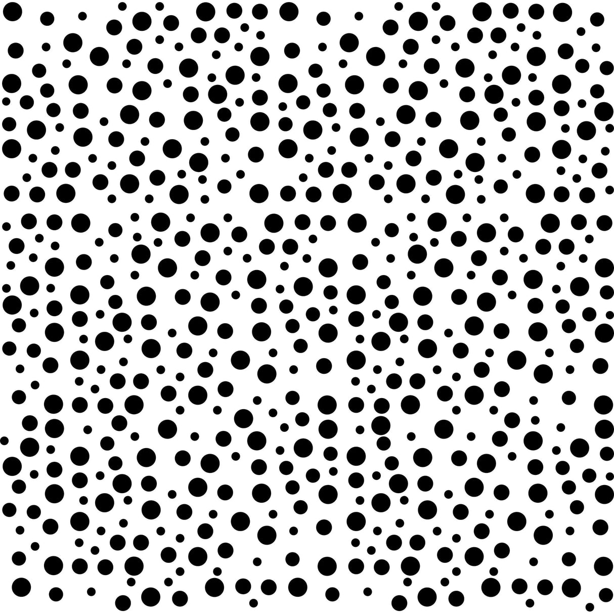 Black polka dot vinyl wall decals on a white background, perfect for playful interior decoration.