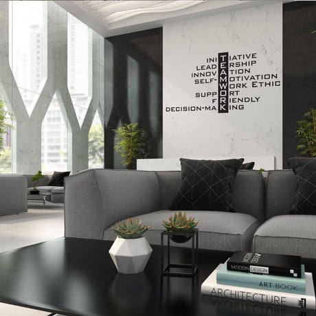 InspireX Teamwork Wall Decal displayed in a modern office, enhancing decor with motivational words.