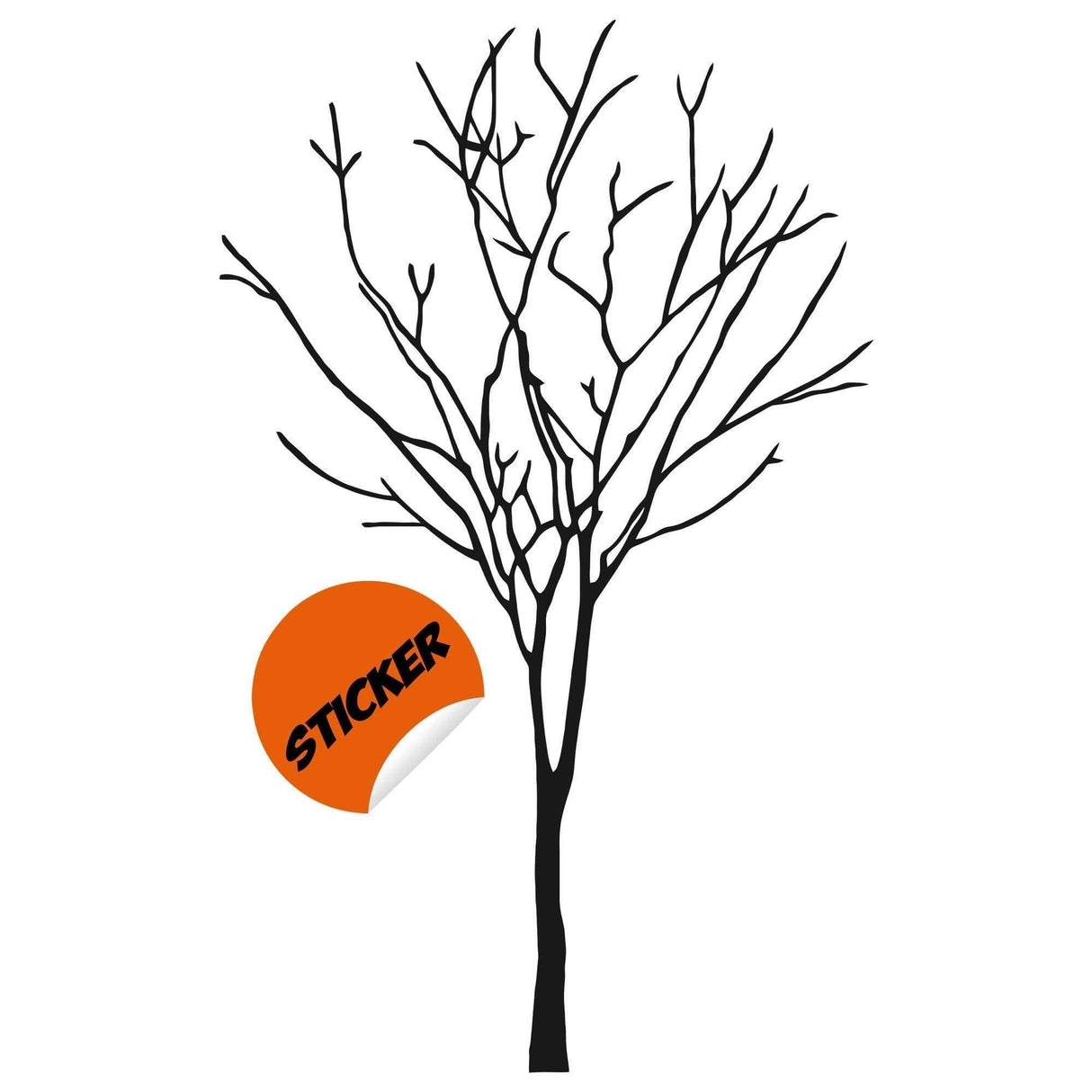 Nature's Serenity tree vinyl wall decal sticker, artistic design for home decor, easy to install and durable.