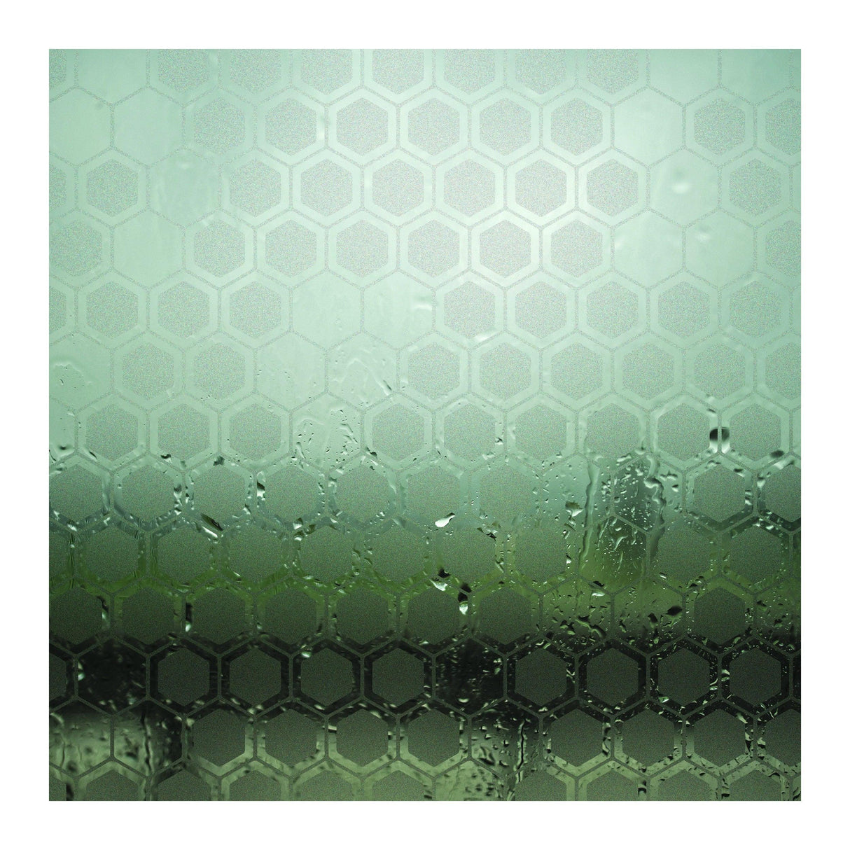 Frosted window film with honeycomb pattern for privacy and elegance in a bedroom setting.