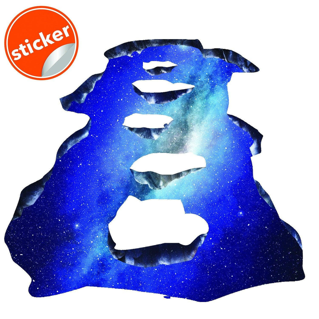 3D space bridge floor vinyl decal with galaxy design for kids' rooms and classrooms decor.