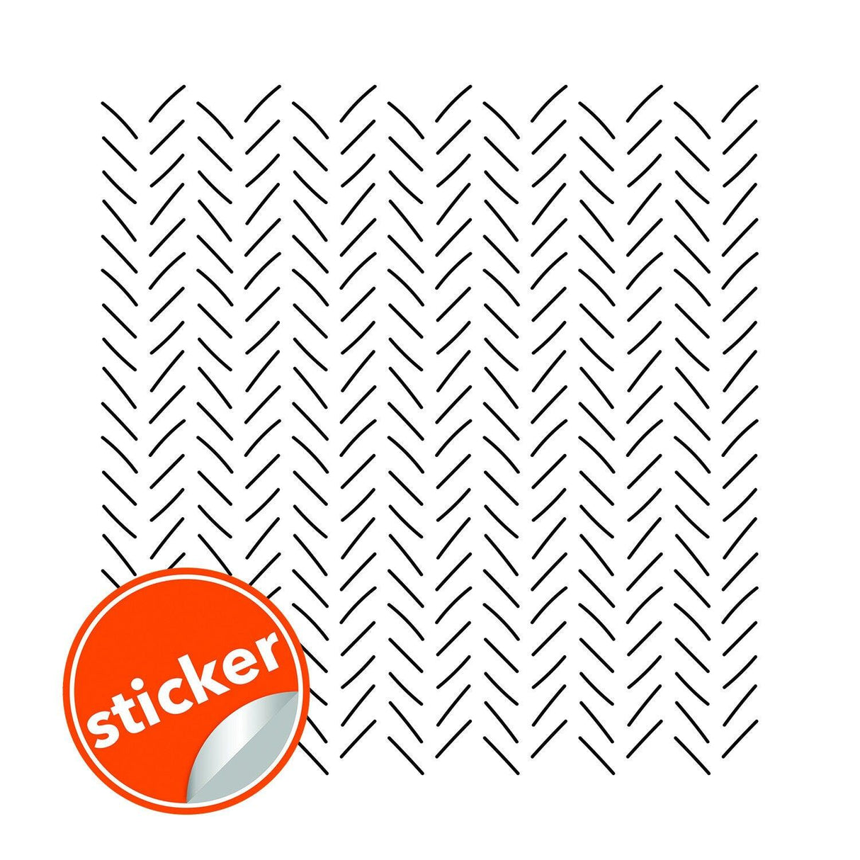 Black herringbone pattern peel and stick wallpaper sticker design for home decor.