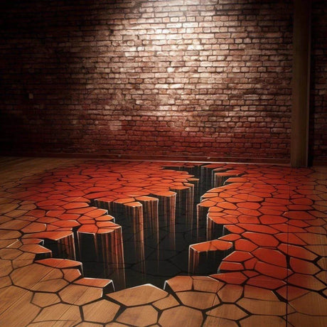 3D floor decals and vinyl floor stickers with optical illusion designs