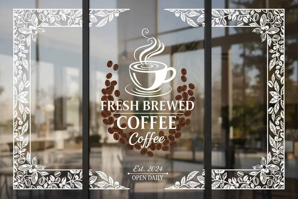 Coffee Shop Window Decals