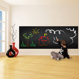 Chalkboard Wall Diy Black Kitchen Sticker - Reusable Write On Vinyl Decal
