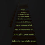 Believe In Yourself Stair Glow In Dark Vinyl Sticker - Night Glowing Motivation Love Home Quote Decal