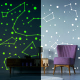 225x Glow In Dark Zodiac Star Wall Sticker - Nursery Ceiling Glowing Vinyl Luminous Decor Decal