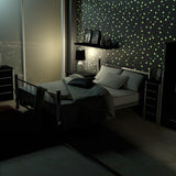 257x Glow In The Dark Circle Stars Wall Stickers - The Ceiling Round Ring And Moon Glowing Decal