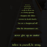 Believe In Yourself Stair Glow In Dark Vinyl Sticker - Night Glowing Motivation Love Home Quote Decal