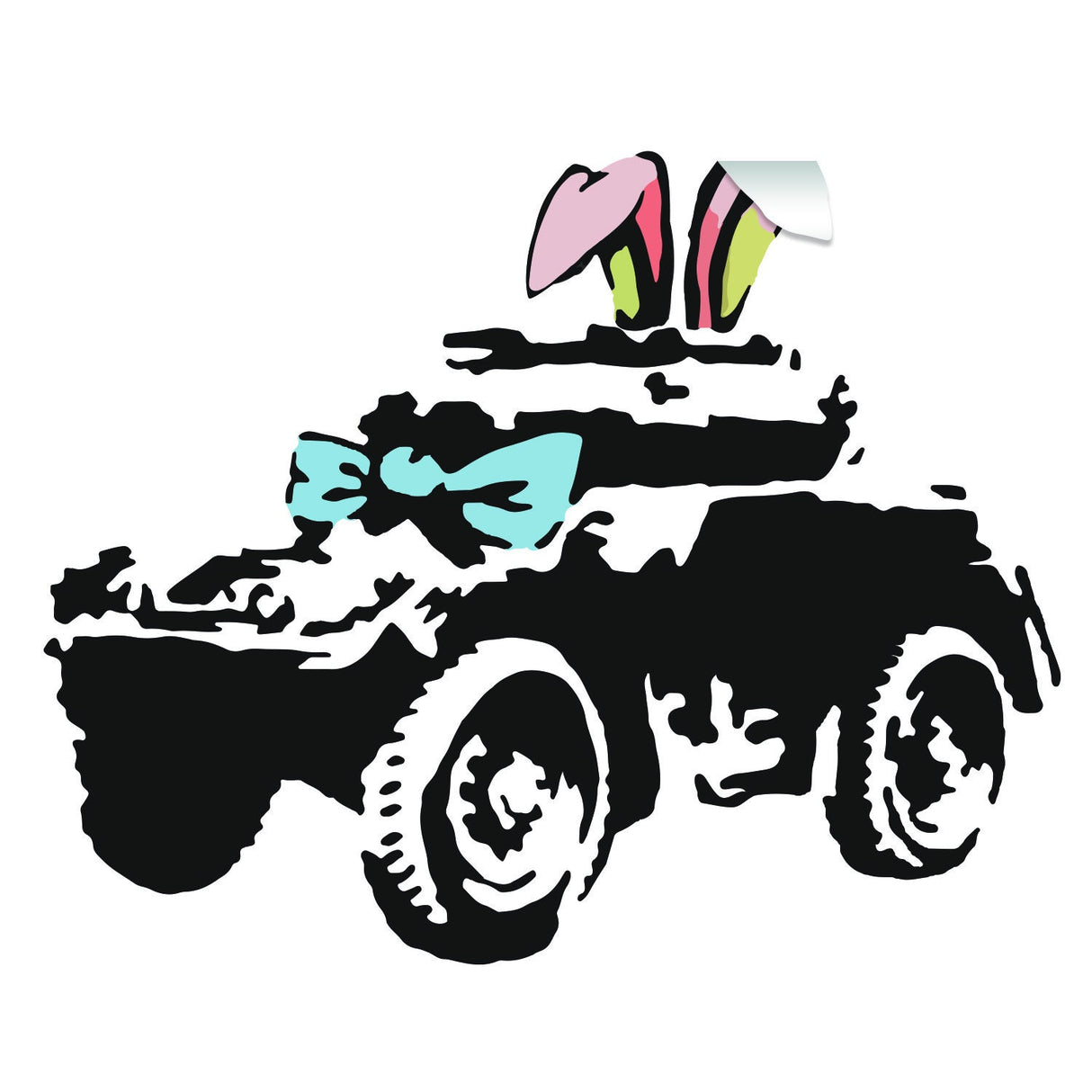 Banksy Armoured Car Wall Art Sticker - Street Graffiti Artwork Cool Vinyl Decal