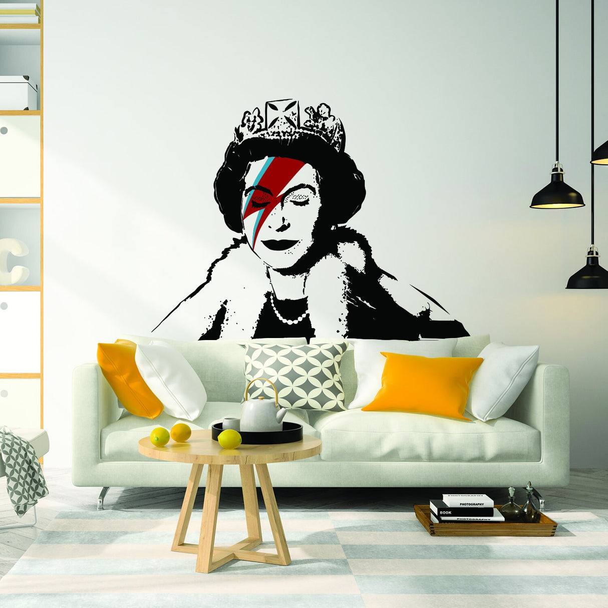Banksy Queen Vinyl Sticker - Funny Wall Black Weatherproof Art Decal