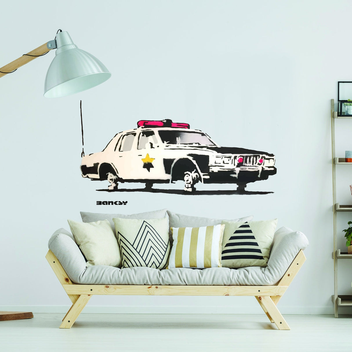 Police Car Wall Vinyl Sticker - Officer Art Mural Decal Label