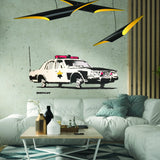 Police Car Wall Vinyl Sticker - Officer Art Mural Decal Label