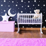 220x White Stars Wall Stickers - Moon Decor Vinyl Decals For Boy Girl Baby Nursery Kid Room