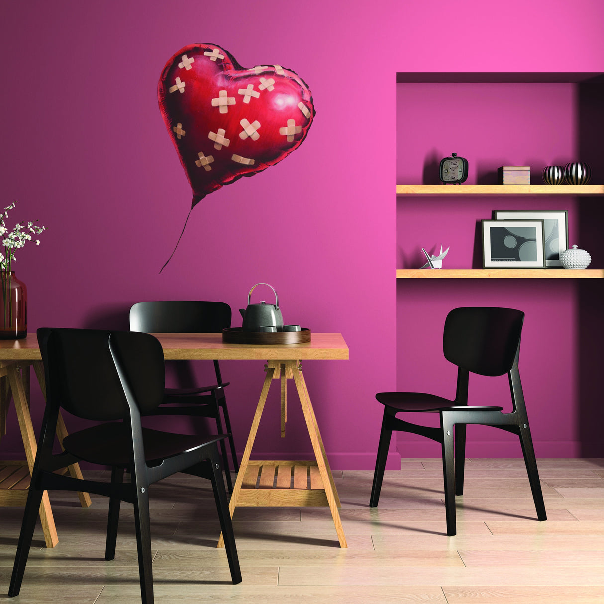 Banksy Heart Balloon Vinyl Wall Sticker - Art Home Decor Cool And Premium Waterproof Decal