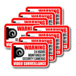 10x Video Camera Surveillance Warning Sign Pack - Home Outdoor Indoor Use Cctv Alarm Security Sticker Vinyl Waterproof Recording Alert Decal