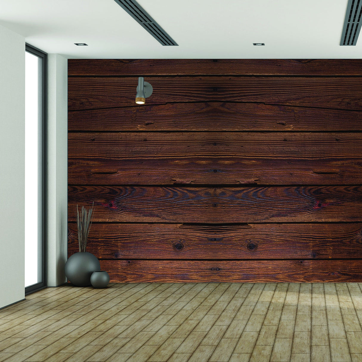 Wood Wall Wallpaper Sticker - Peel And Stick Wooden Vinyl Decal For Decor