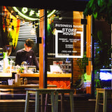 Custom Open Hours Store Vinyl Sign Sticker - Business Office Window Glass Door Hour Time Signs Black Decal White Decals For Shop Restaurant