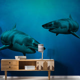 Wallpaper Shark Decor Sticker - 3d Underwater Ocean Wall Stickers Removable Decal