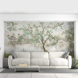 Toile Bedroom Chinoiserie Wallpaper Garden Vintage Sticker - Grey Adhesive Wall Paper Print Home Decor