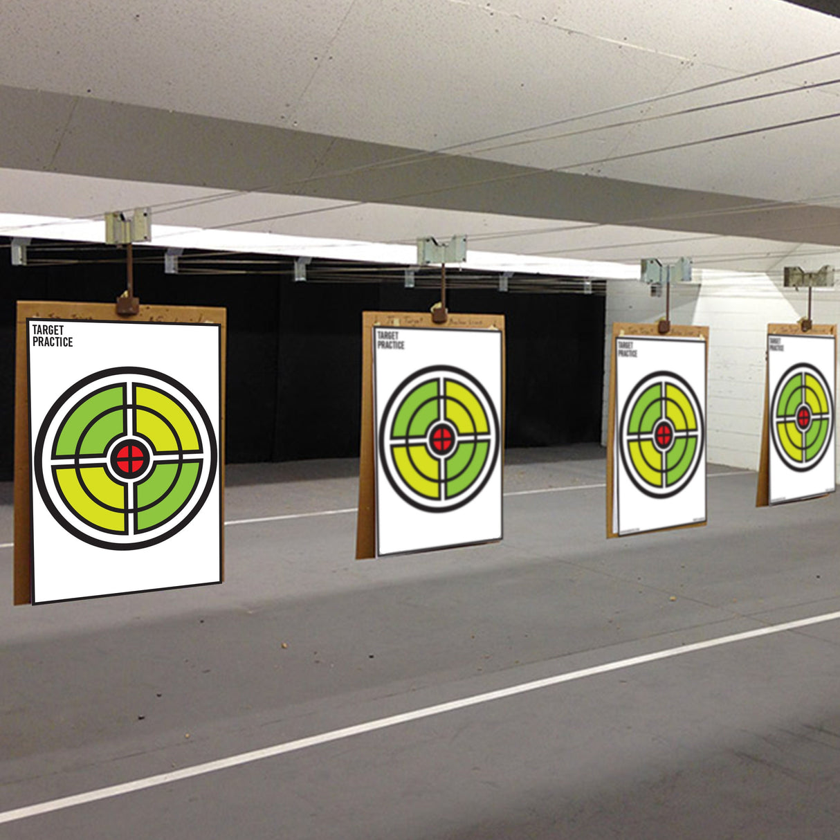 Range Shooting Targets Practice For Gun Rifle Pistol Airsoft Handgun - Large Outdoor Circle Paper Shoot Set