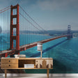 California Golden Gate Bridge Wallpaper Sticker - Wall Cover Art San Francisco Vinyl Print Room Decal