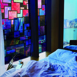 Bricks Window Privacy Glass Film - Frosted Etched Decorative Sticker For Covering Door