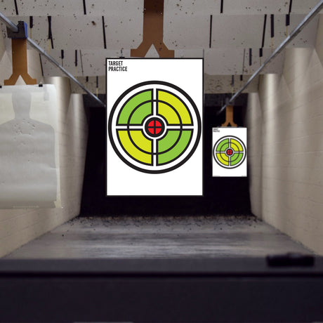 Range Shooting Targets Practice For Gun Rifle Pistol Airsoft Handgun - Large Outdoor Circle Paper Shoot Set