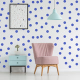 Circle Wall Stickers - Blue 2 Inches Round Dot Labels
