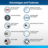 200x White Round Circle Dot Stickers - Small Blank Adhesive Removable Sticky Decals