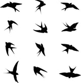 25x Window Decal Bird Strike Glass Anti Collision Cling Sticker - Deterrent Safety Anticollision Flying Prevent Frosted Protector Film