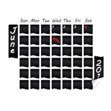 Chalkboard Wall Planner Blackboard Kitchen Sticker - Black Board Weekly Calendar Chalk Decal Monthly Week Day Meal Memo Menu Daily Organiser